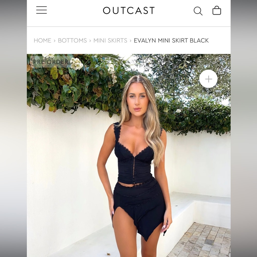 Outcast black skirt NWT
